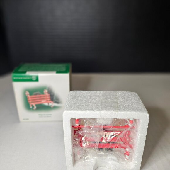 Department 56 Village Candy Cane Bench - Picture 3 of 10